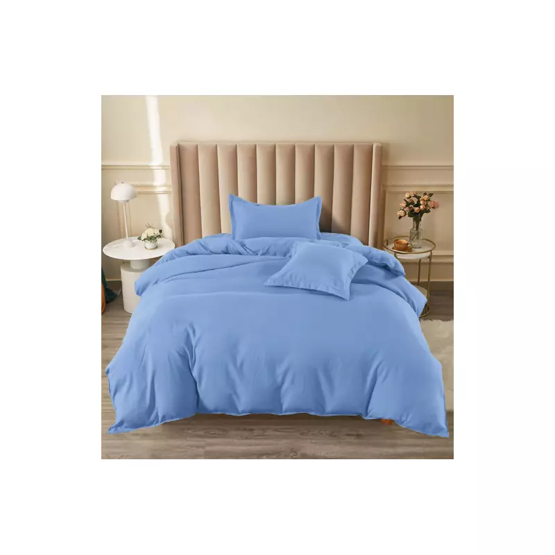 Lenjerie de Pat Bumbac Finet cu Elastic, Uni - SIPRT60-58