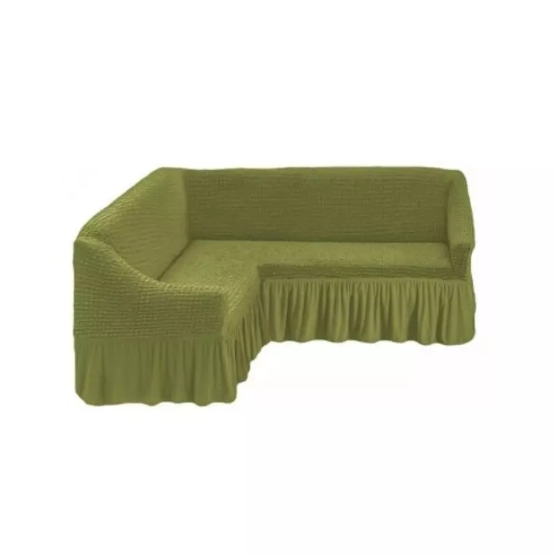 Husa coltar din bumbac elasticizat Verde - HCL117