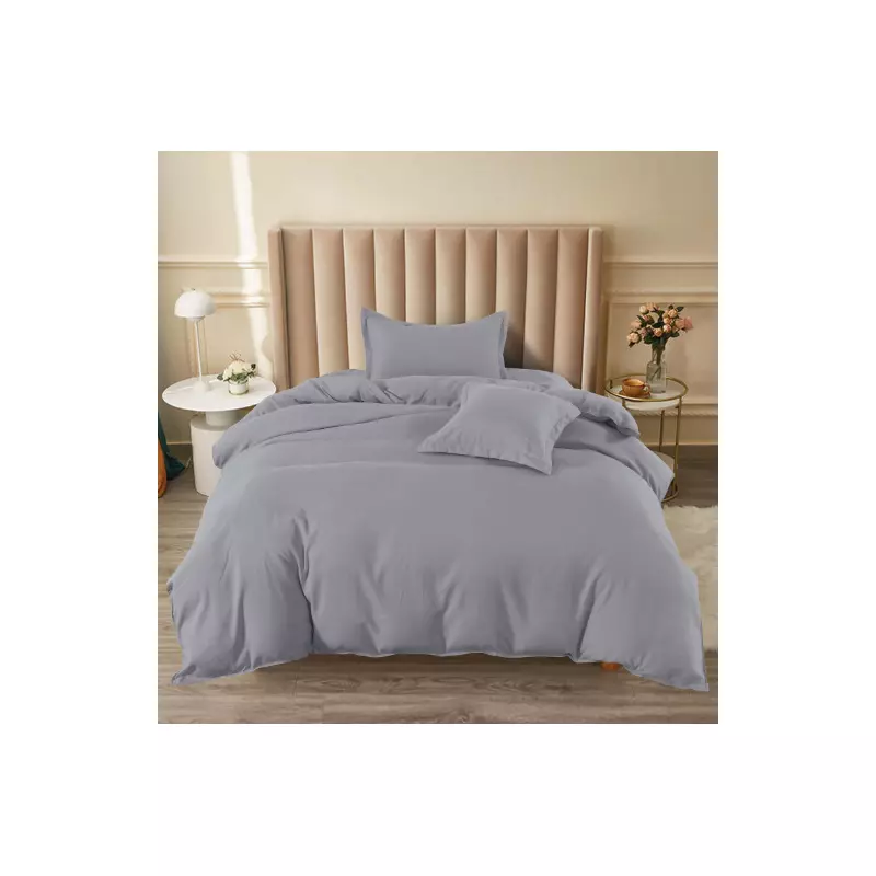 Lenjerie de Pat Bumbac Finet cu Elastic, Uni - SIPRT60-61