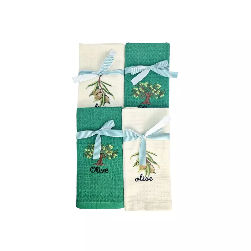 Set 4 Prosoape de Bucatarie, Olive - PB03
