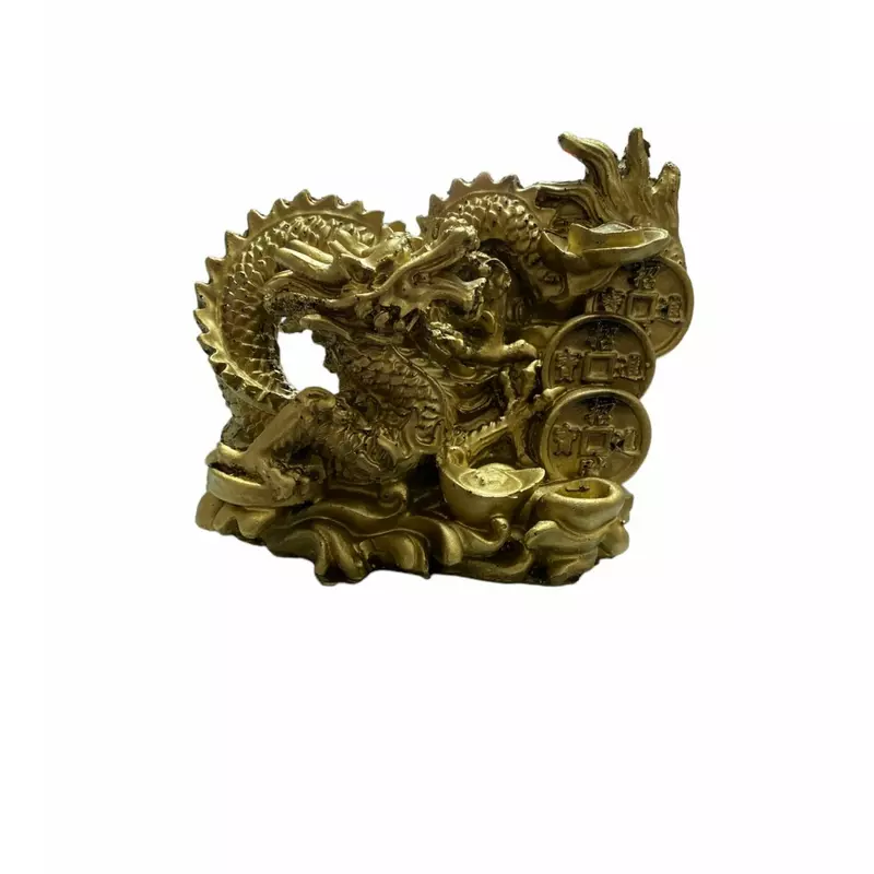 Dragon cu Monede din Rasina 12x13 cm - FS510