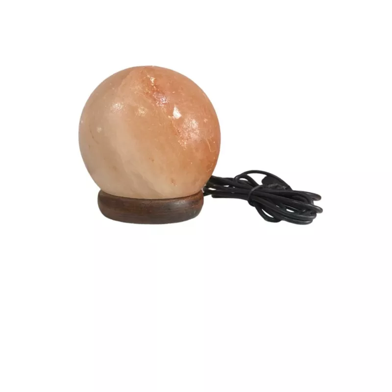 Lampa Electrica din Sare de Himalaya Sub Forma de Sfera 9 x9 cm- INVSS22