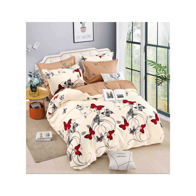 Lenjerie de Pat cu Elastic, Bumbac Finet 6 Piese - JOJ44