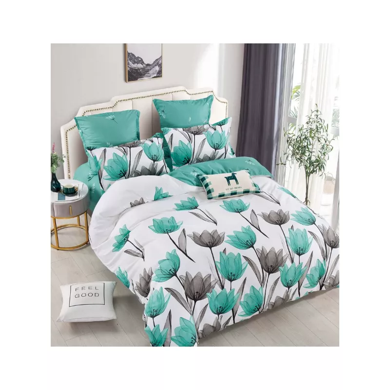 Lenjerie de Pat cu Elastic, Bumbac Finet 6 Piese - JOJ56