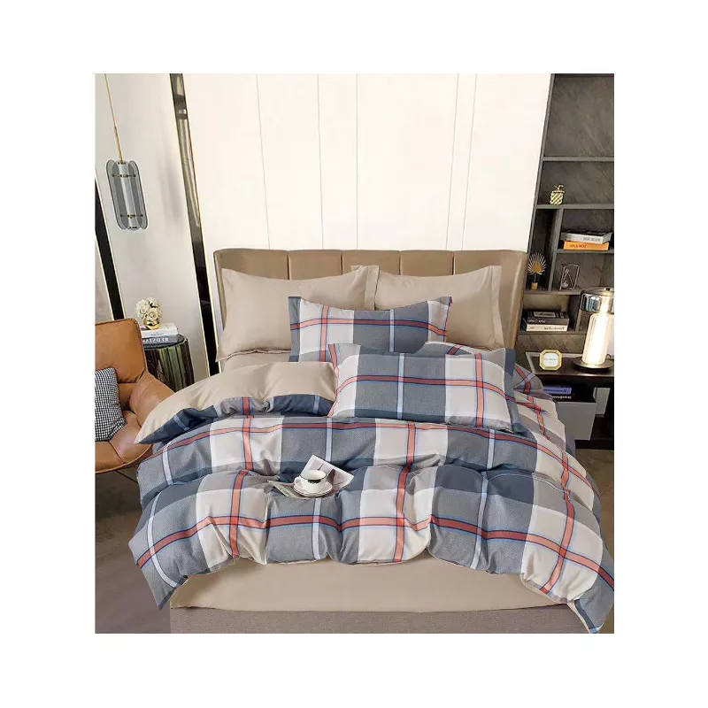 Lenjerie de Pat Dublu, Bumbac Finet, 6 Piese - SIPRR60-500