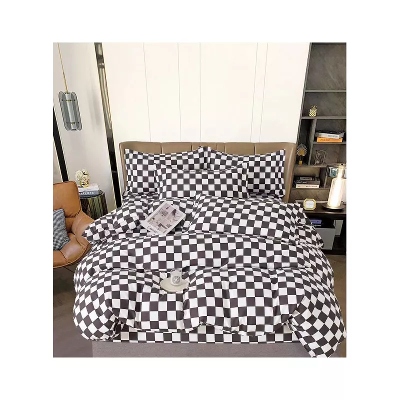 Lenjerie de Pat Dublu, Bumbac Finet, 6 Piese - SIPRR60-510