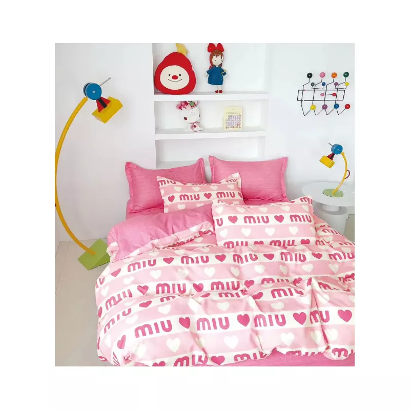 Lenjerie de Pat Dublu, Bumbac Finet, 6 Piese - SIPRR60-531