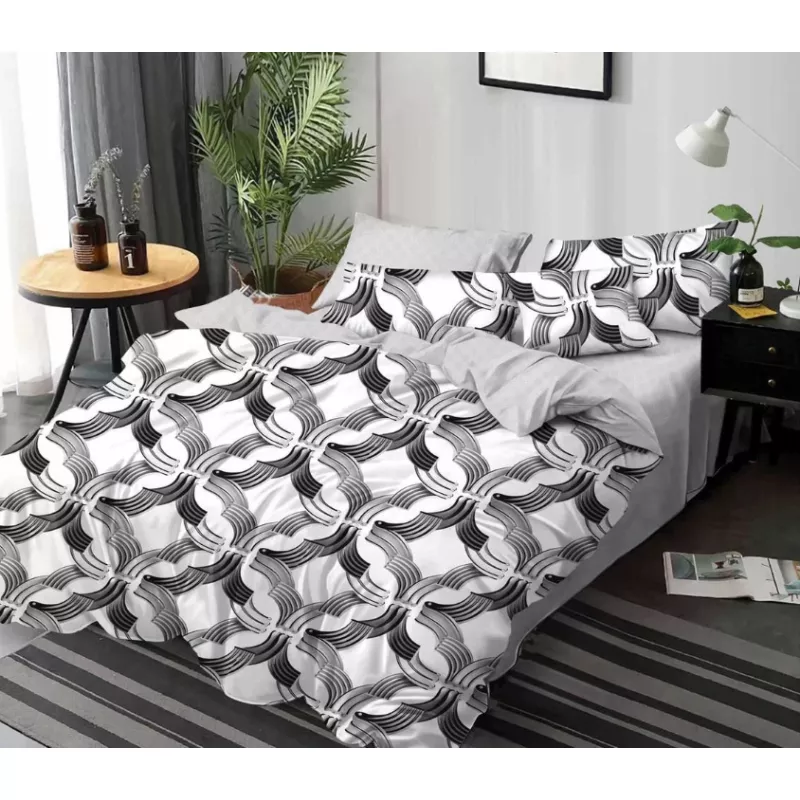 Lenjerie de pat Bumbac Finet 6 piese cu elastic - PUC68