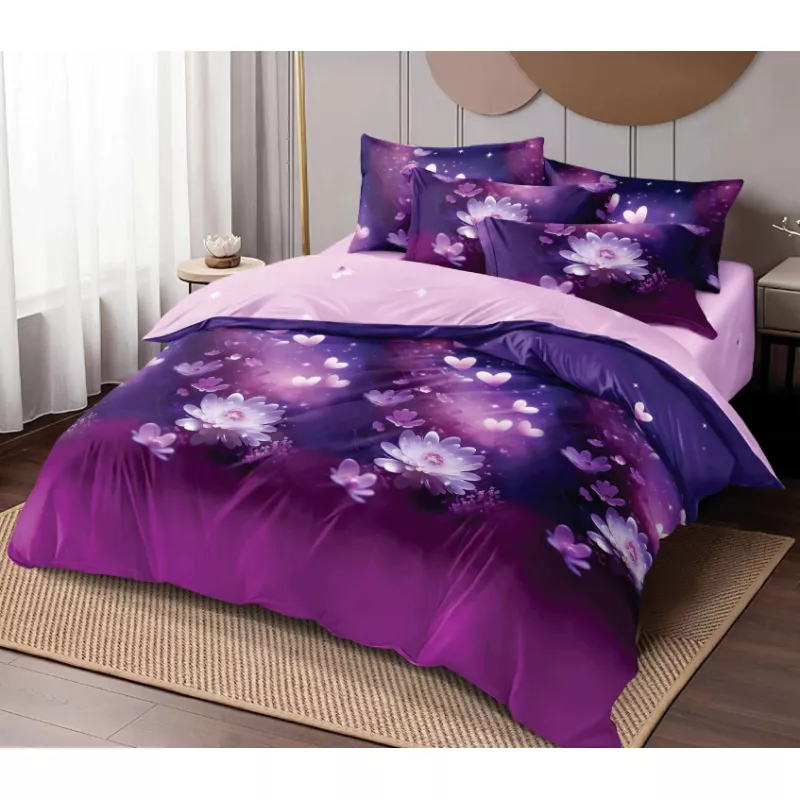 Lenjerie de pat Bumbac Finet 6 piese cu elastic - PUC72