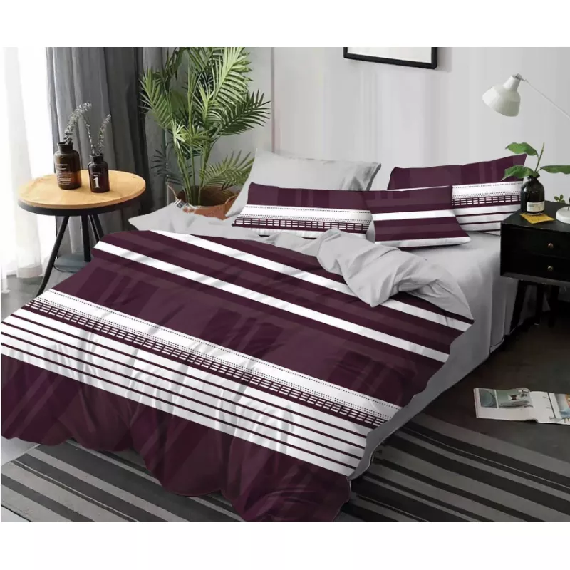 Lenjerie de pat Bumbac Finet 6 piese cu elastic - PUC48