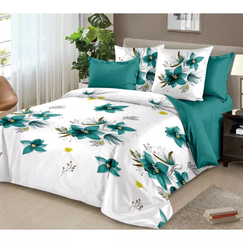 Lenjerie de pat Bumbac Finet 6 piese cu elastic - PUC77
