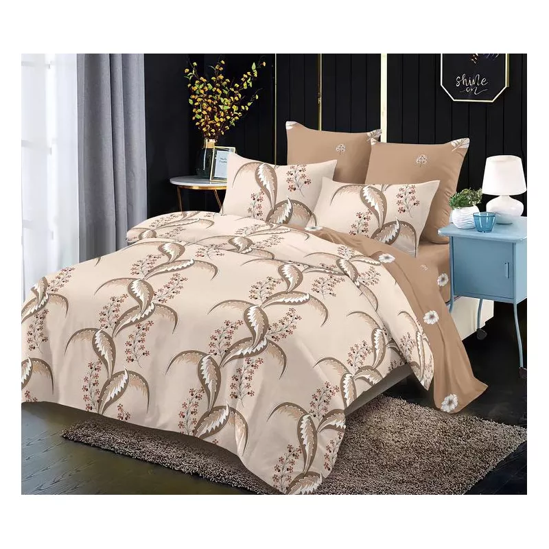 Lenjerie de pat Bumbac Finet 6 piese cu elastic - FR372
