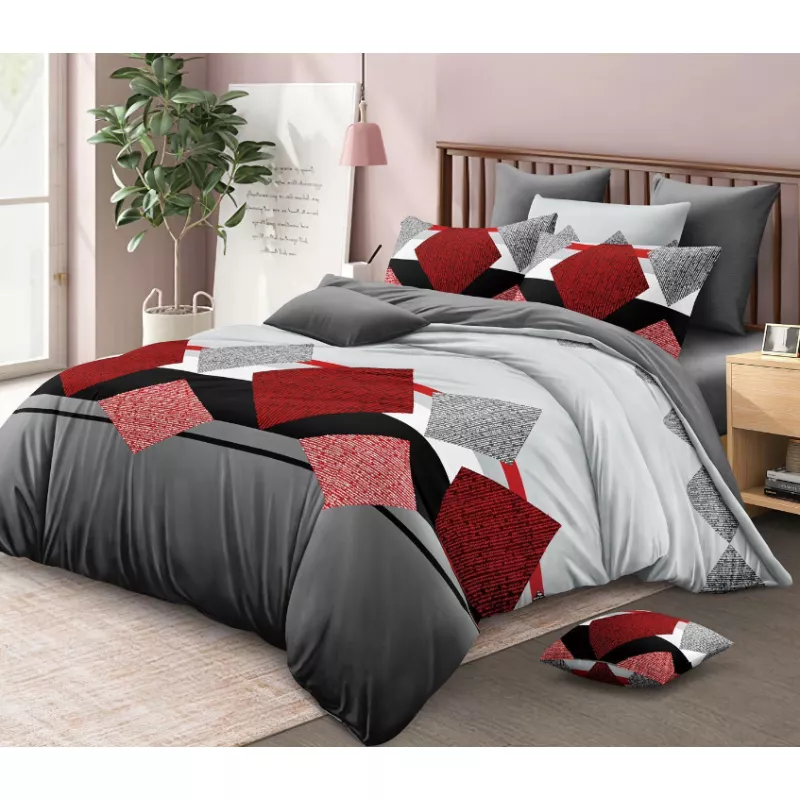 Lenjerie de pat Bumbac Finet 6 piese cu elastic - PUC50