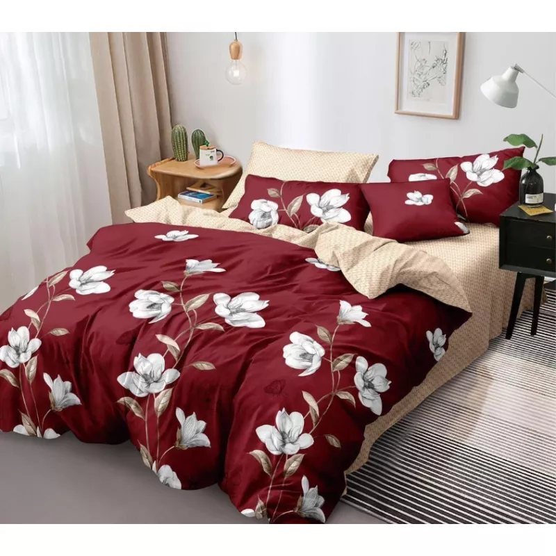 Lenjerie de pat Bumbac Finet 6 piese cu elastic - PUC81