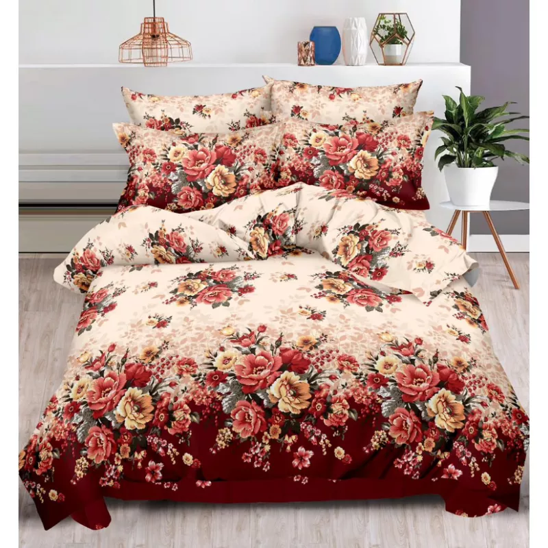 Lenjerie de pat dublu, bumbac finet, 6 piese - SIPRR60-454