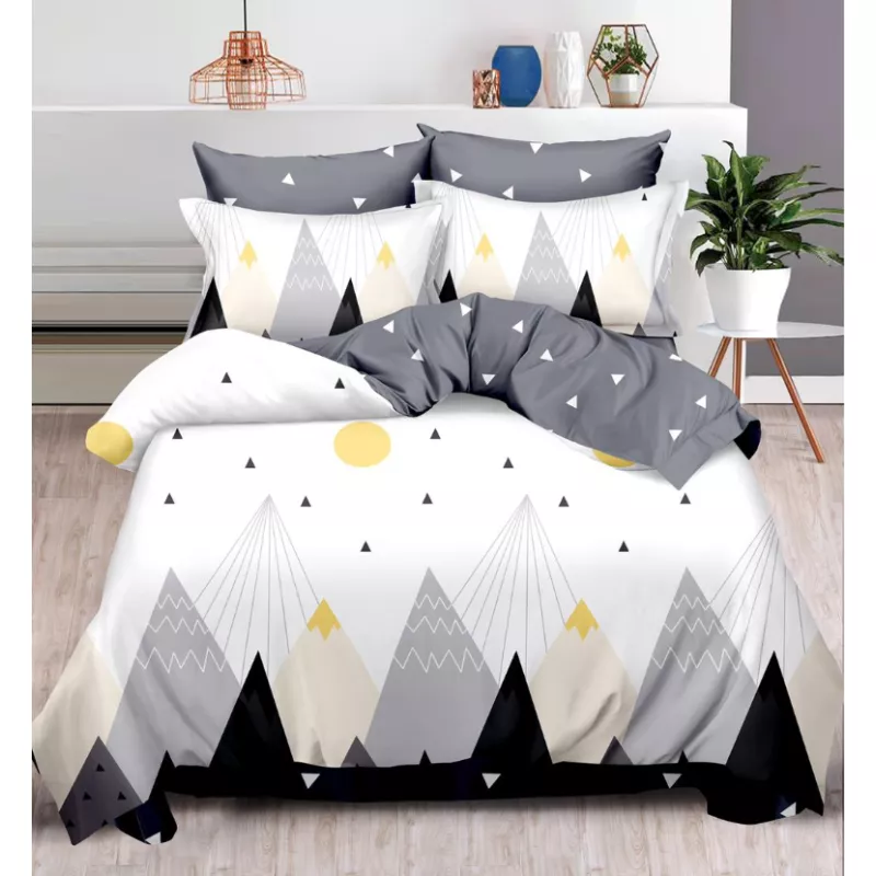 Lenjerie de Pat Bumbac Finet, 2 Persoane, 6 Piese - SIPRR60-378