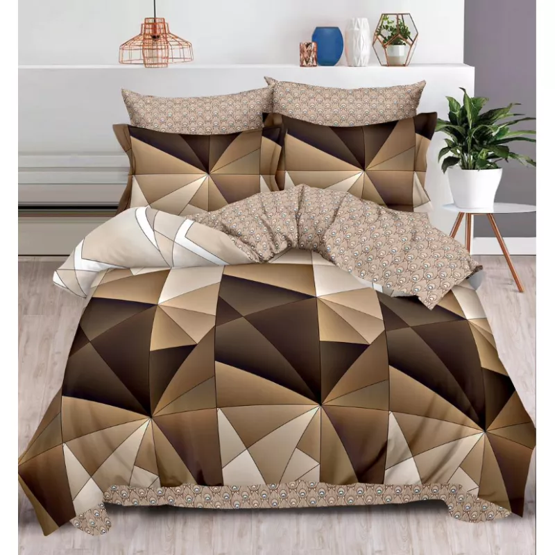 Lenjerie de Pat Bumbac Finet, 2 Persoane, 6 Piese - SIPRR60-372