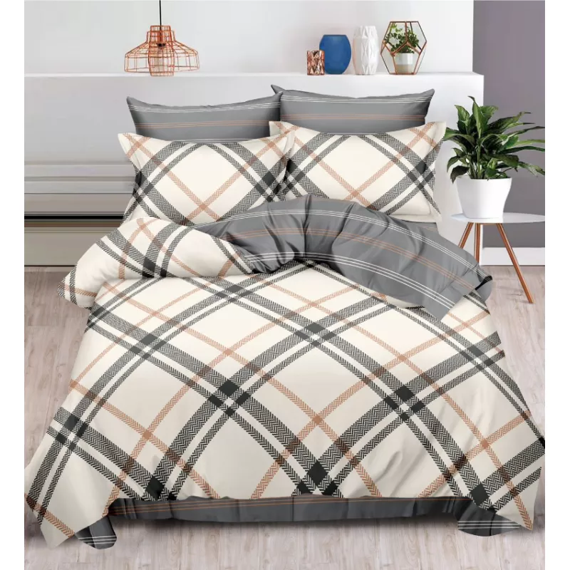 Lenjerie de pat dublu, bumbac finet, 6 piese - SIPRR60-496