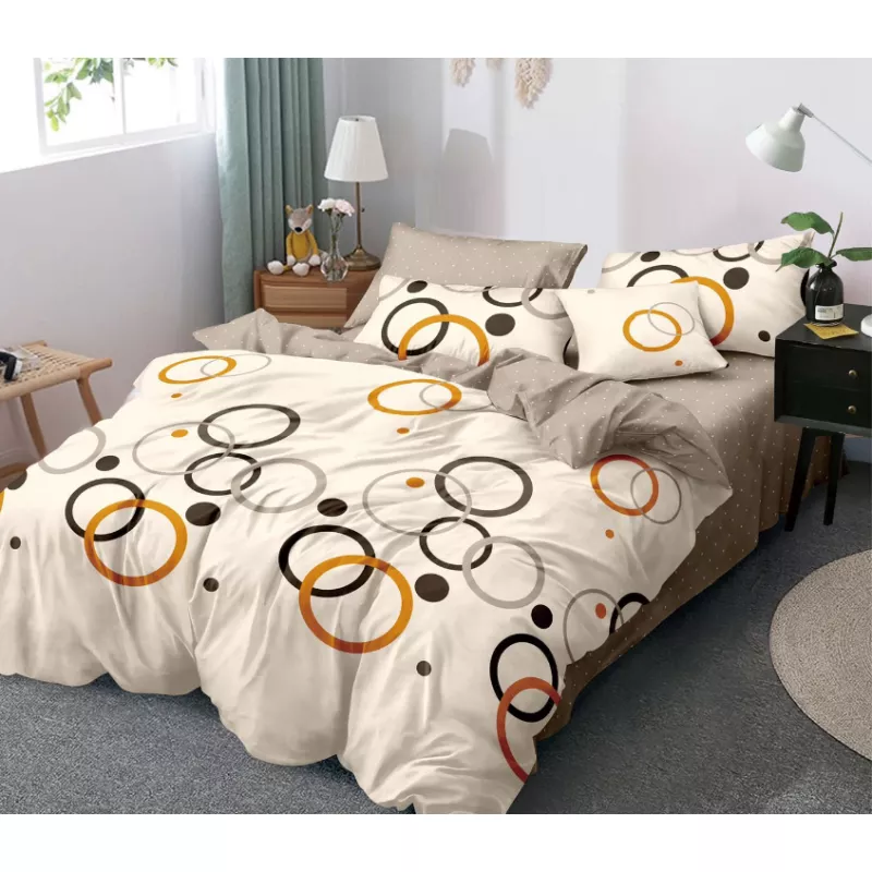 Lenjerie de pat Bumbac Finet 6 piese cu elastic - PUC16