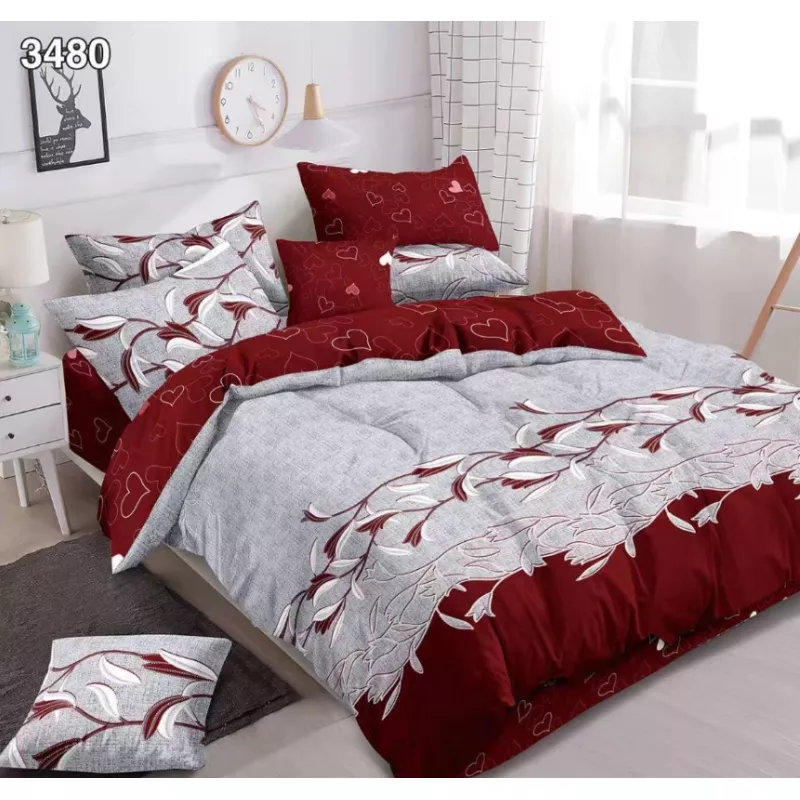 Lenjerie de pat Bumbac Finet 6 piese cu elastic -PUC3