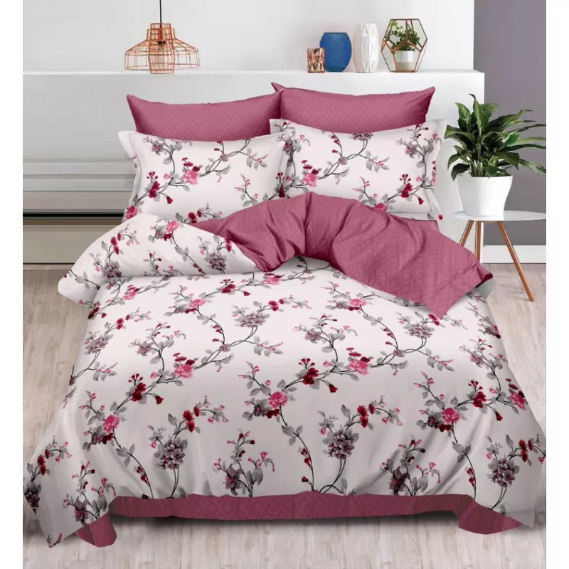 Lenjerie de pat dublu, bumbac finet, 6 piese - SIPRR60-493