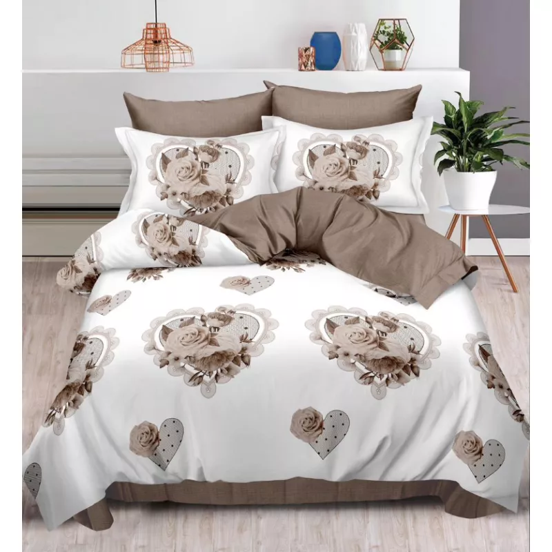 Lenjerie de pat dublu, bumbac finet, 6 piese - SIPRR60-486