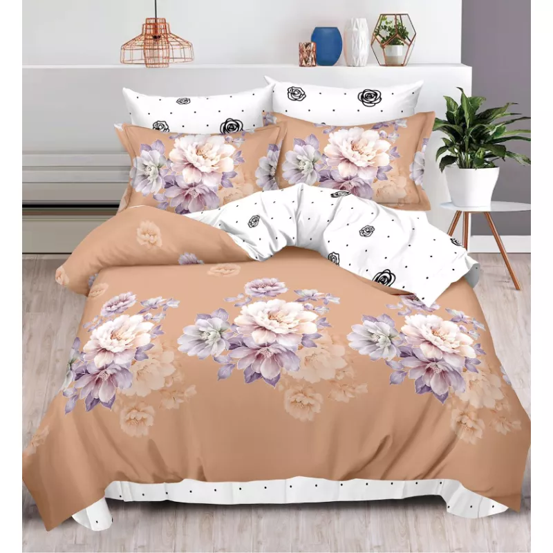 Lenjerie de pat Bumbac Finet 6 piese cu elastic - SIPRT148