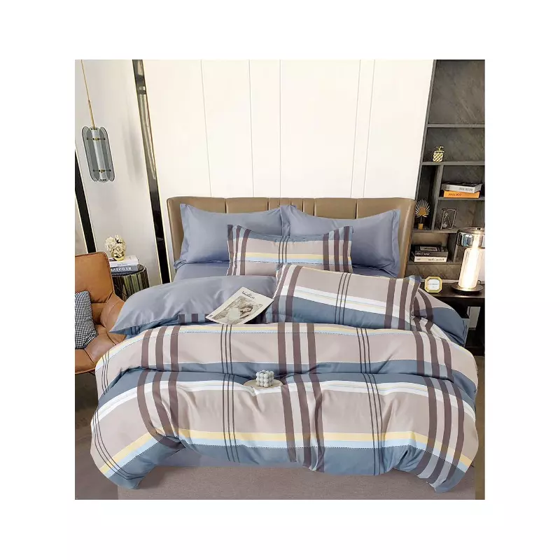 Lenjerie de Pat Dublu, Bumbac Finet, 6 Piese - SIPRR60-539