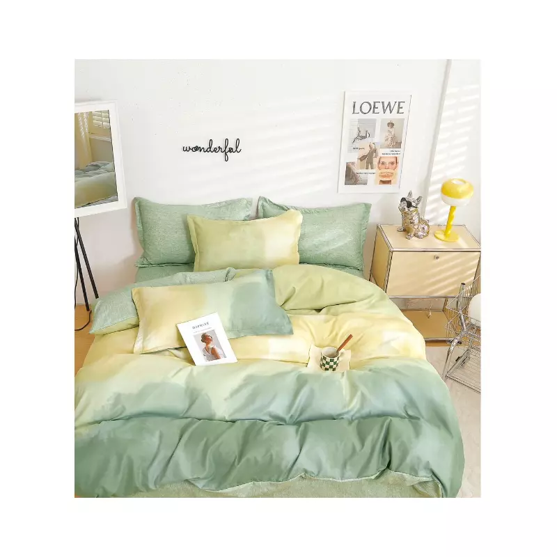 Lenjerie de Pat Dublu, Bumbac Finet, 6 Piese - SIPRR60-541