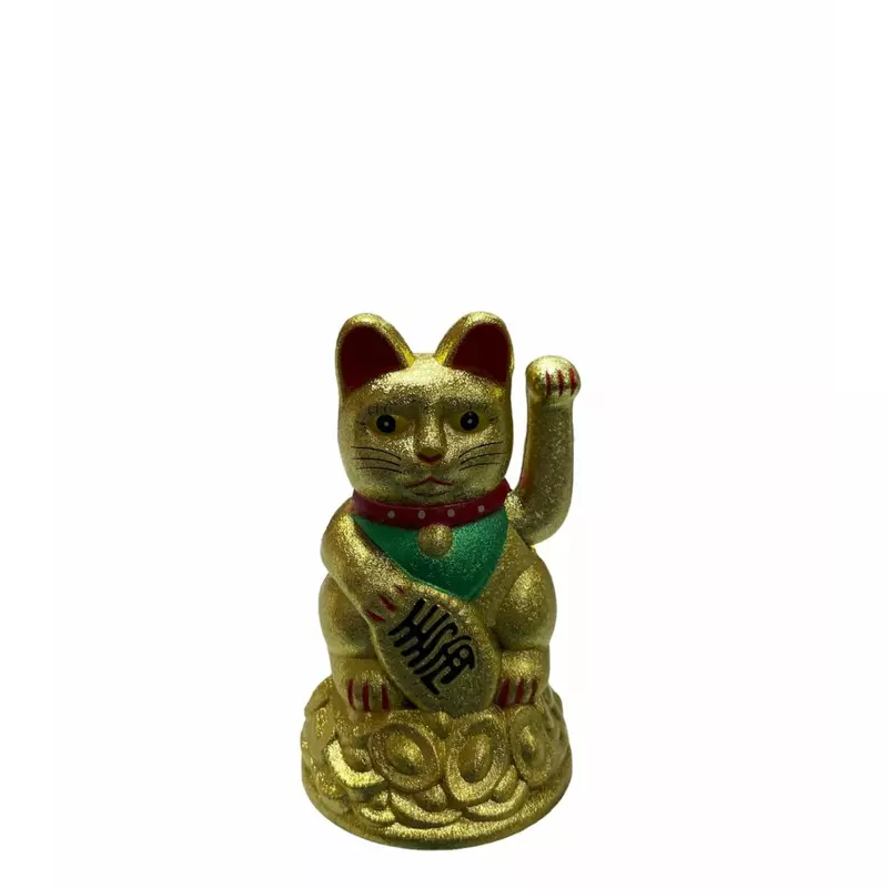Pisica Maneki Neko AURIU MAT 11cm - INV1301