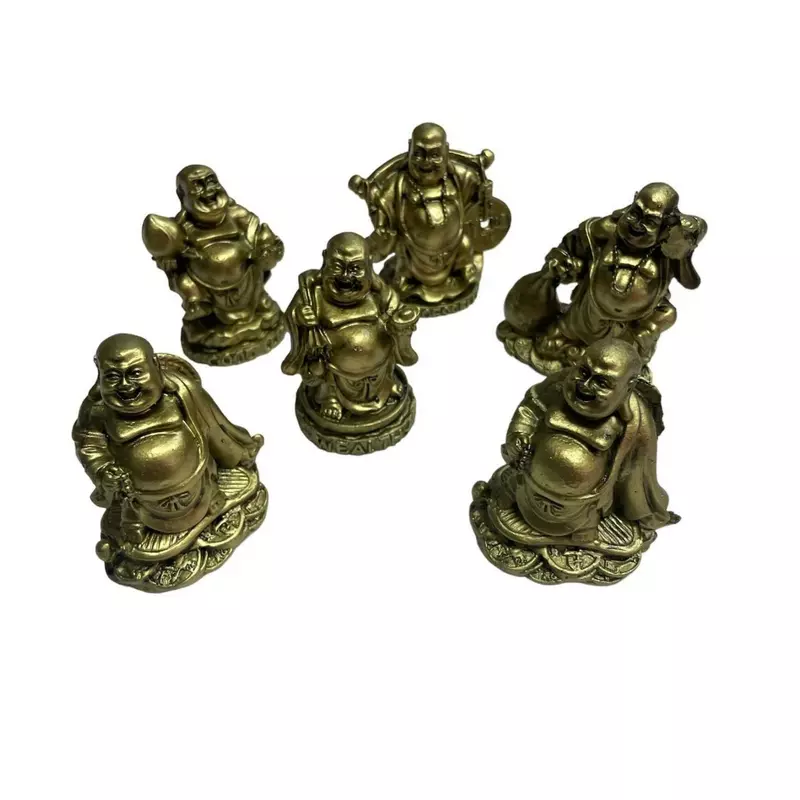 Set de 6 Buddha Aurii din Rasina 6 cm - INVTT9