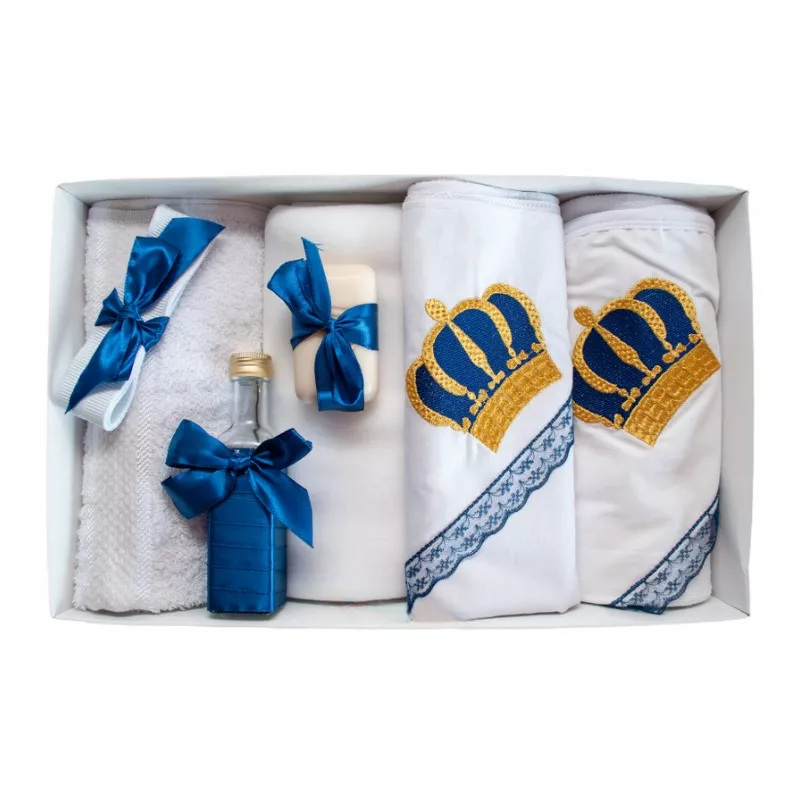 Trusou Botez 7 piese, personalizat cu broderie - 