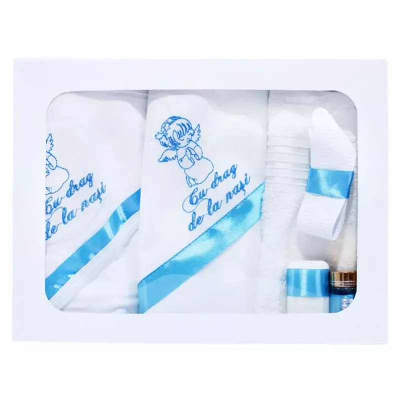 Trusou Botez 6 piese personalizat cu broderie - 