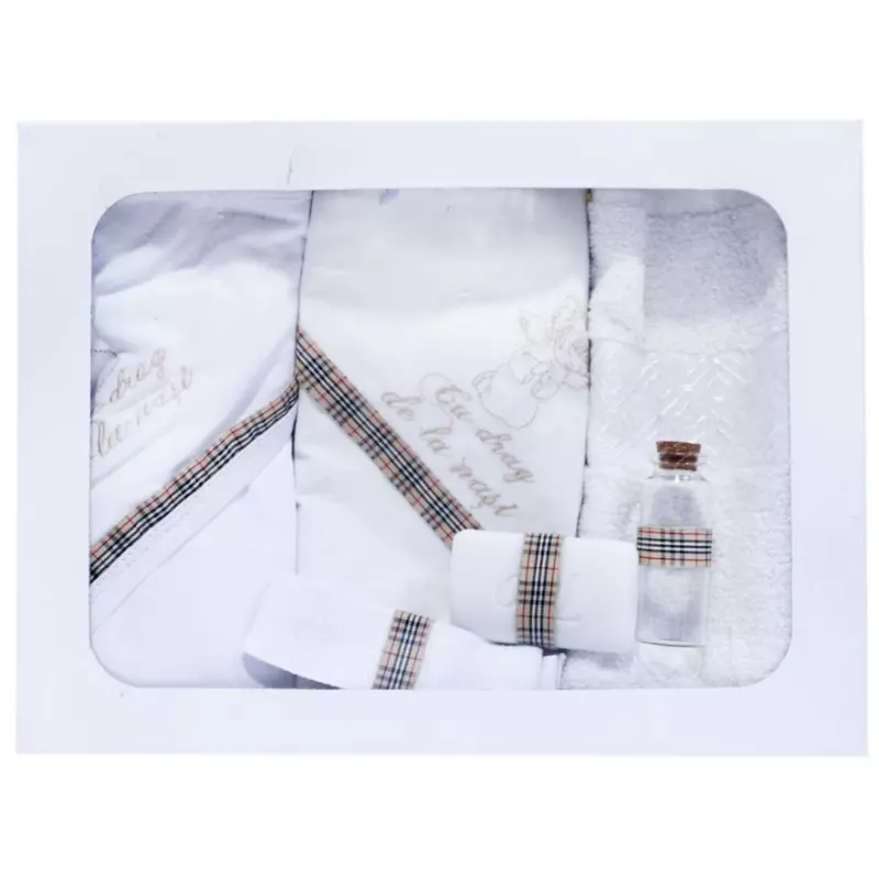 Trusou Botez 6 piese personalizat cu broderie - 