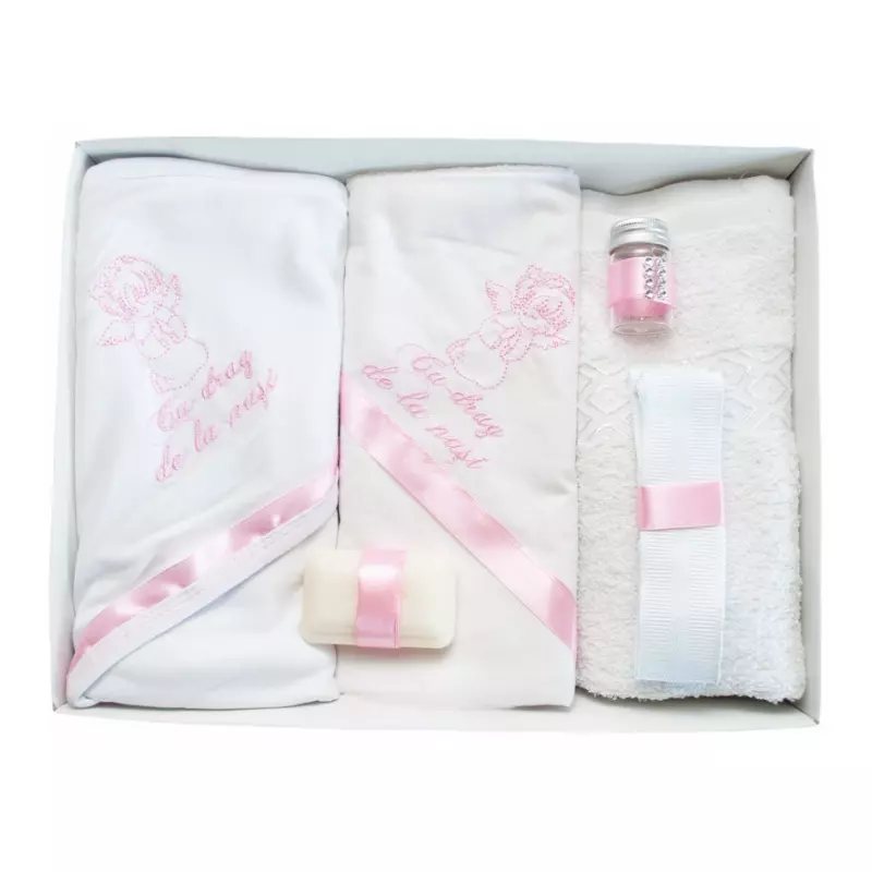 Trusou Botez 6 piese personalizat cu broderie - 