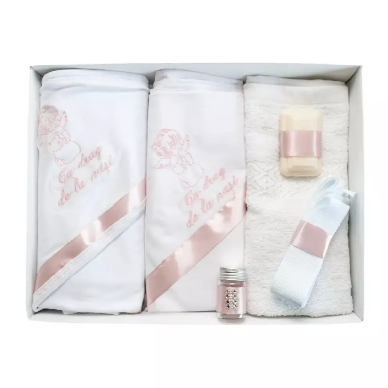 Trusou Botez 6 piese personalizat cu broderie - 