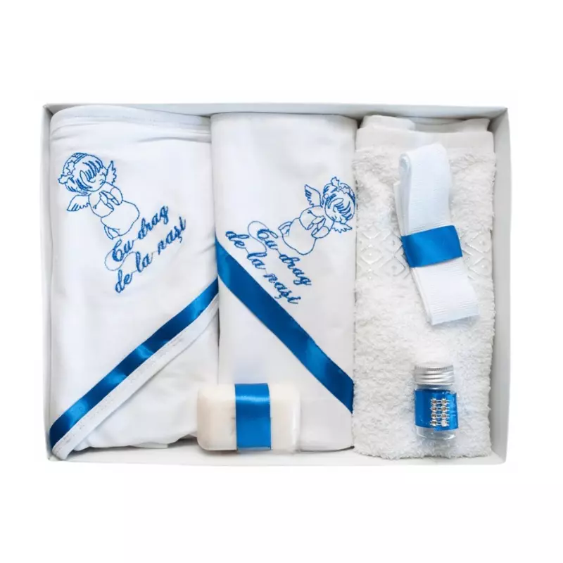 Trusou Botez 6 piese personalizat cu broderie - 