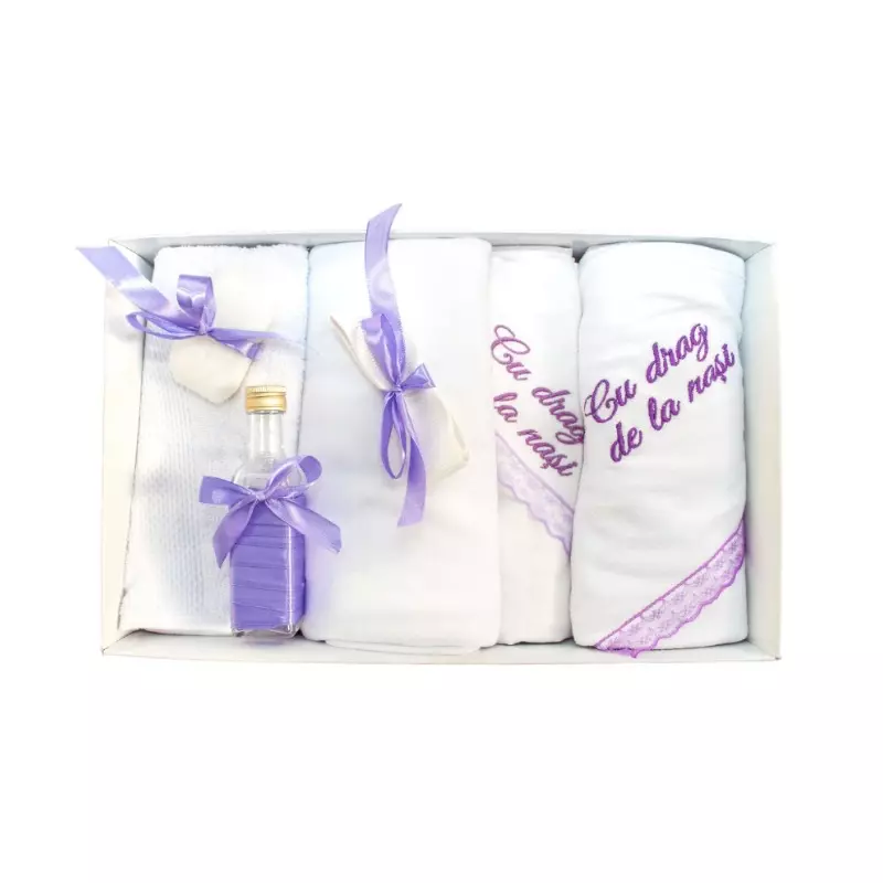 Trusou Botez 7 Piese Personalizat cu Broderie, 