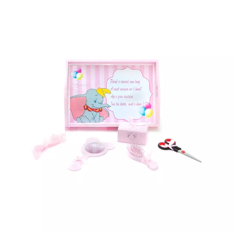 Tavita Turta cu 6 Piese -  Baby Dumbo - TPT07 Roz Deschis