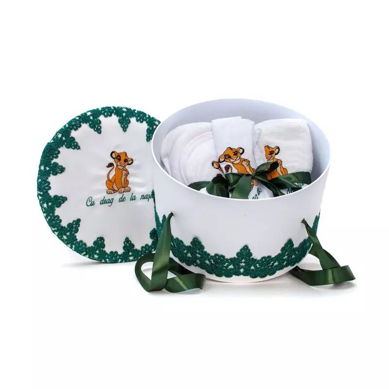 Set Trusou Botez, Verde, 7 Piese, Regele Leu - TB10