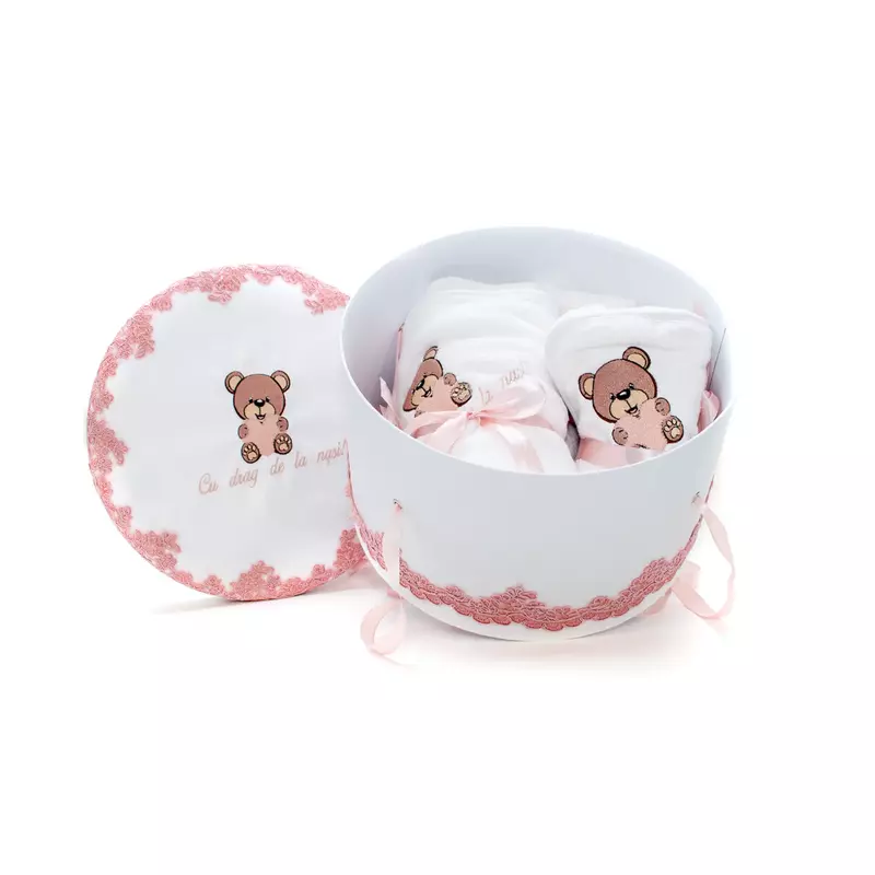 Set Trusou Botez, Roz, Ursulet - TB22