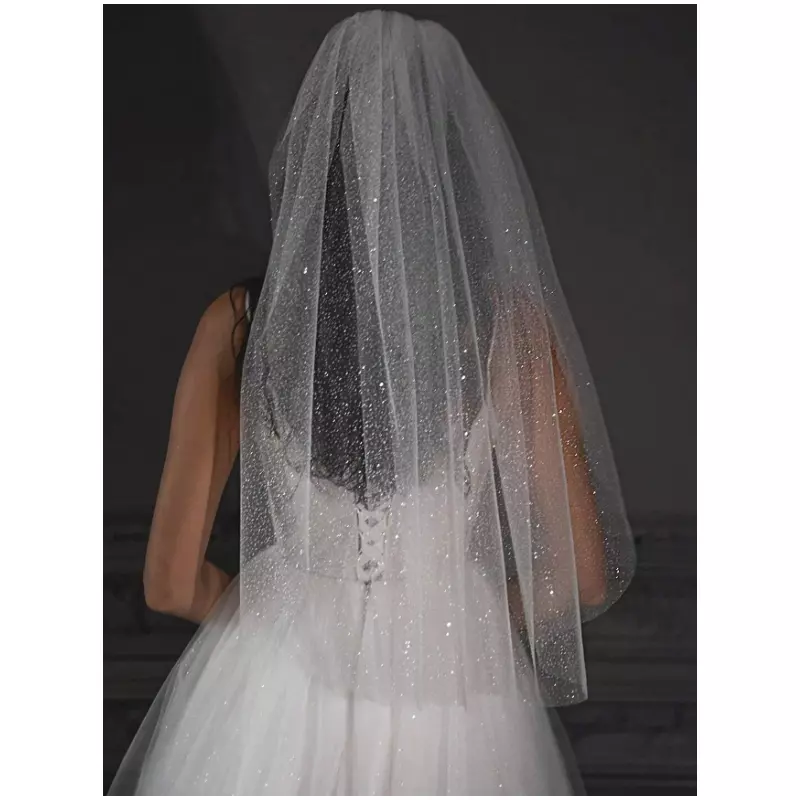 Voal De Mireasă Cu Sclipici, Ivory - 24852
