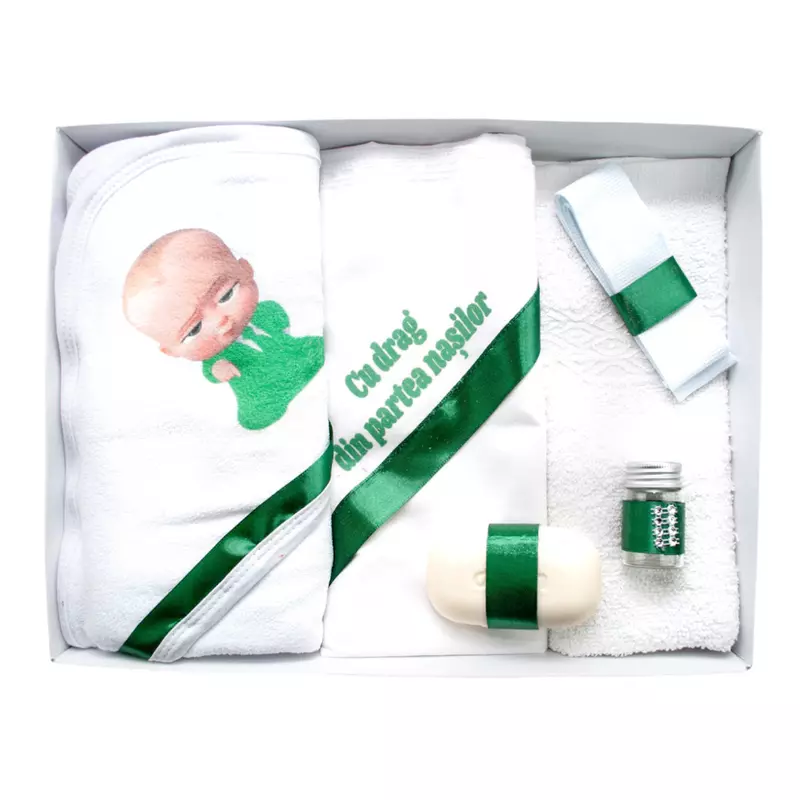 Trusou Botez 6 Piese Personalizat cu Broderie - 