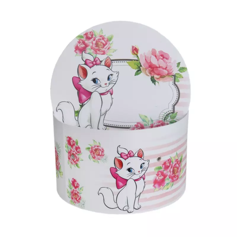 Cutie Transport Trusou Botez, Model Pisica Marie cu Bujori - CTB04