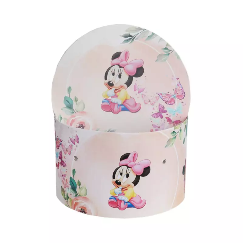 Cutie Transport Trusou Botez, Model Baby Minnie cu Fluturi - CTB03