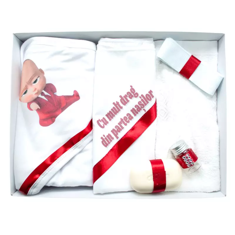 Trusou Botez 6 Piese Personalizat cu Broderie - 