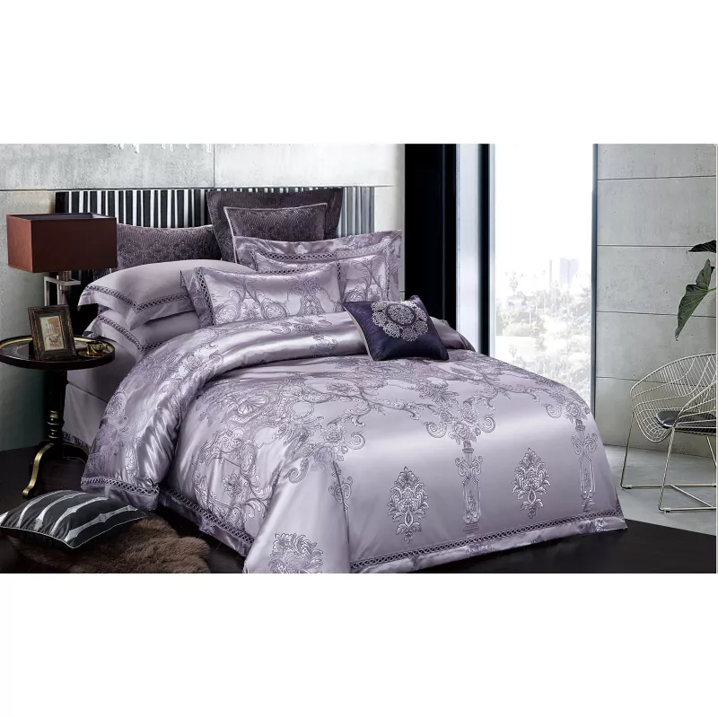 Lenjerie de Pat Finet Jacquard PREMIUM, Pat Dublu, 6 Piese - DNA53