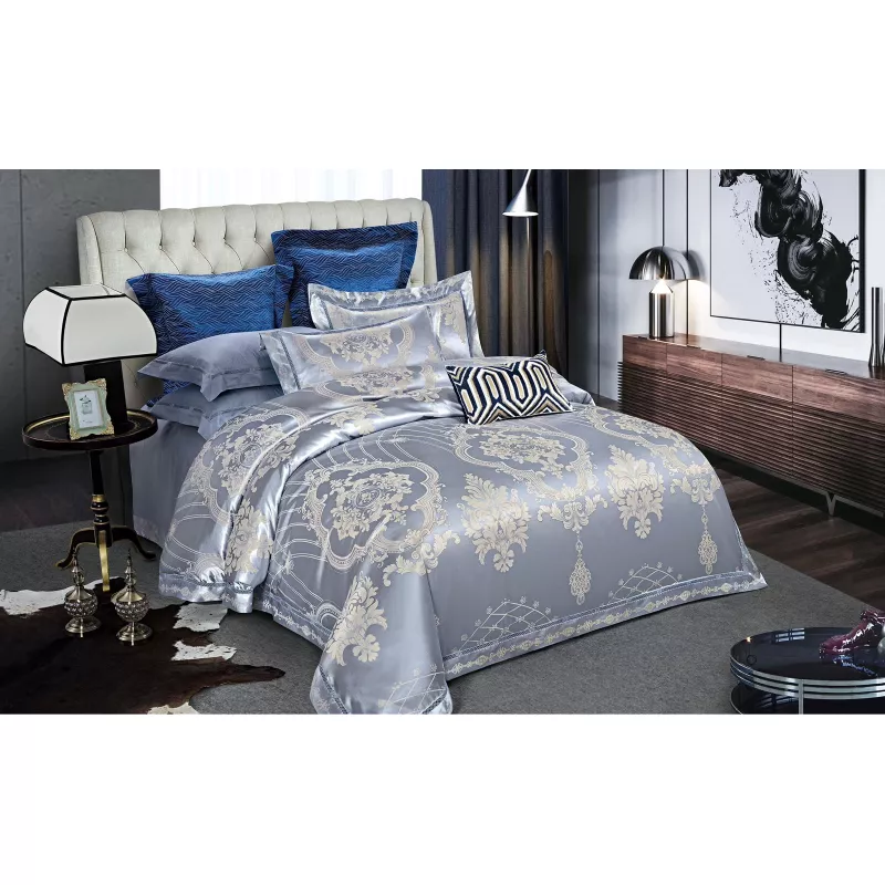 Lenjerie de Pat Finet Jacquard PREMIUM, Pat Dublu, 6 Piese - DNA54