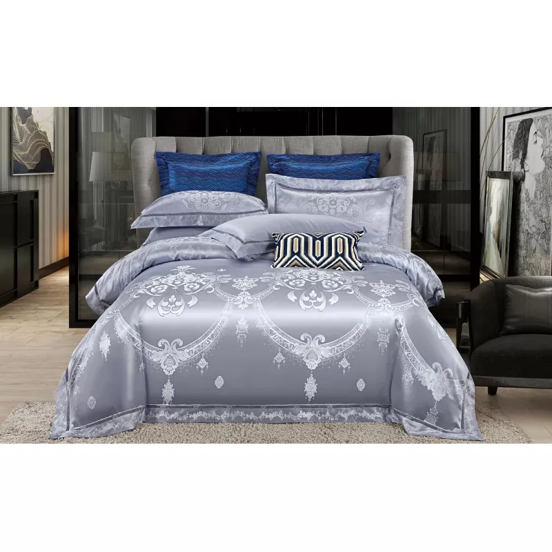 Lenjerie de Pat Finet Jacquard PREMIUM, Pat Dublu, 6 Piese - DNA60