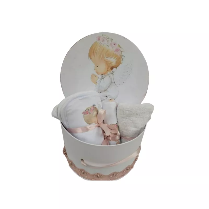 Set Trusou Botez Biserica Complet 8 Piese, Ingeras cu Dantela - BAB169